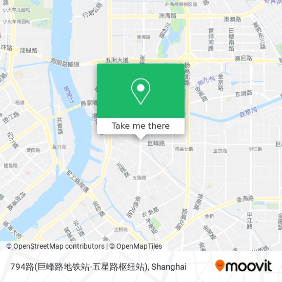 794路(巨峰路地铁站-五星路枢纽站) map