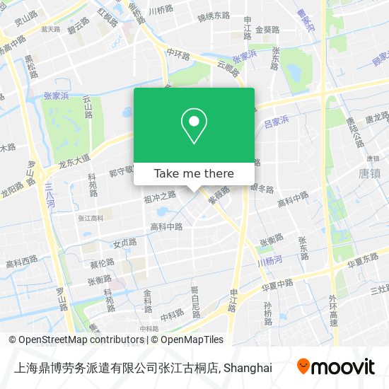 上海鼎博劳务派遣有限公司张江古桐店 map