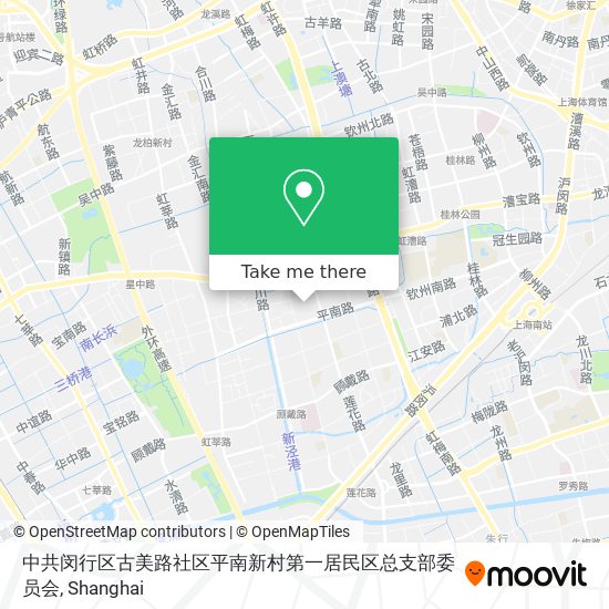 中共闵行区古美路社区平南新村第一居民区总支部委员会 map