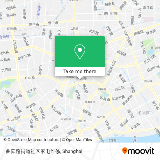 曲阳路街道社区家电维修 map
