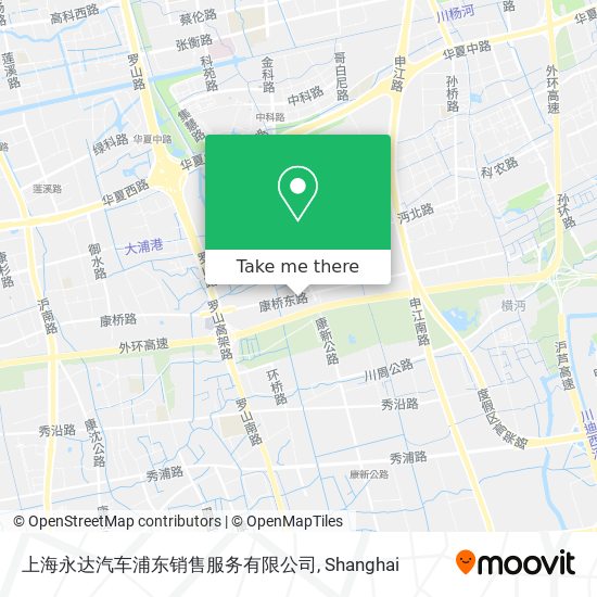 上海永达汽车浦东销售服务有限公司 map