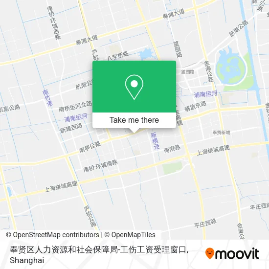 奉贤区人力资源和社会保障局-工伤工资受理窗口 map
