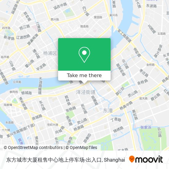 东方城市大厦租售中心地上停车场-出入口 map
