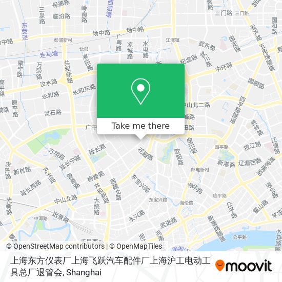 上海东方仪表厂上海飞跃汽车配件厂上海沪工电动工具总厂退管会 map