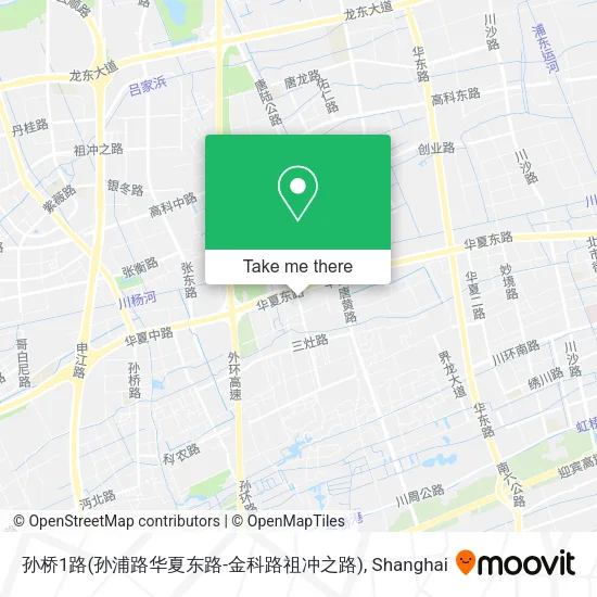 孙桥1路(孙浦路华夏东路-金科路祖冲之路) map
