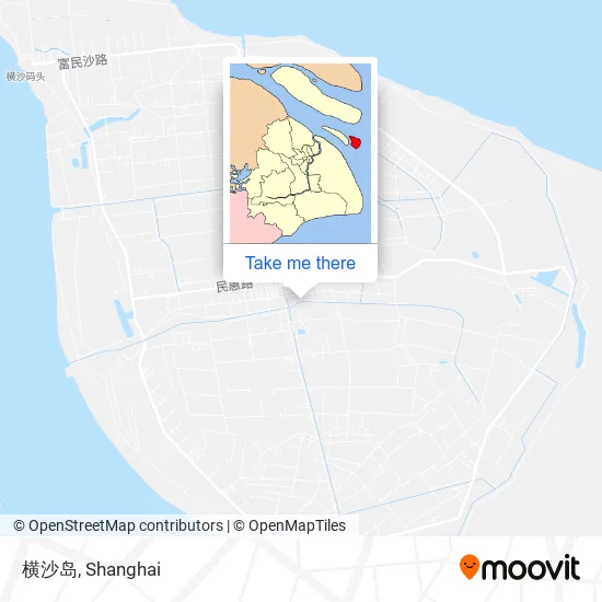横沙岛 map
