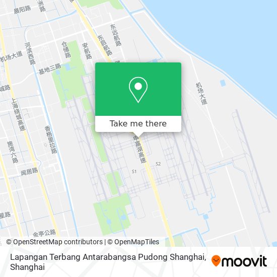 Lapangan Terbang Antarabangsa Pudong Shanghai map