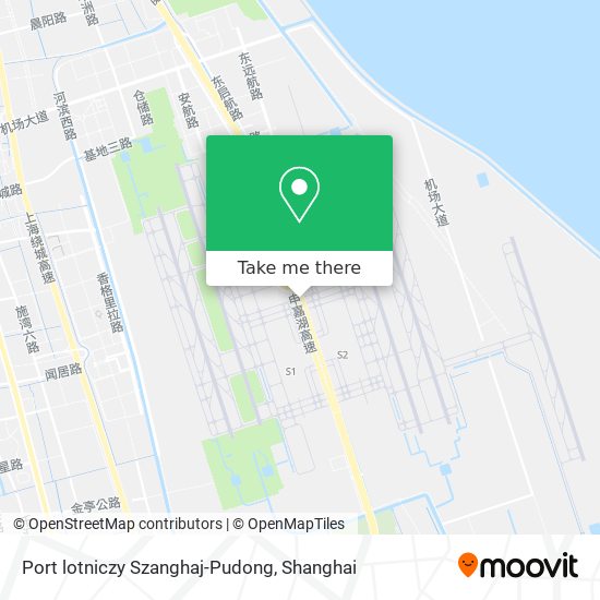 Port lotniczy Szanghaj-Pudong map