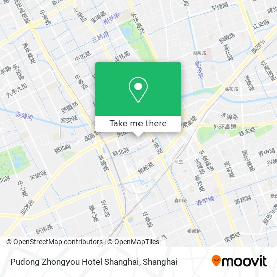 Pudong Zhongyou Hotel Shanghai map