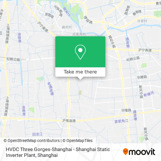 HVDC Three Gorges-Shanghai - Shanghai Static Inverter Plant map