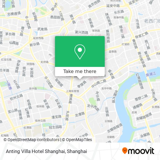 Anting Villa Hotel Shanghai map