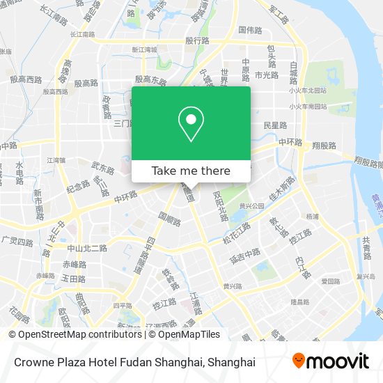 Crowne Plaza Hotel Fudan Shanghai map