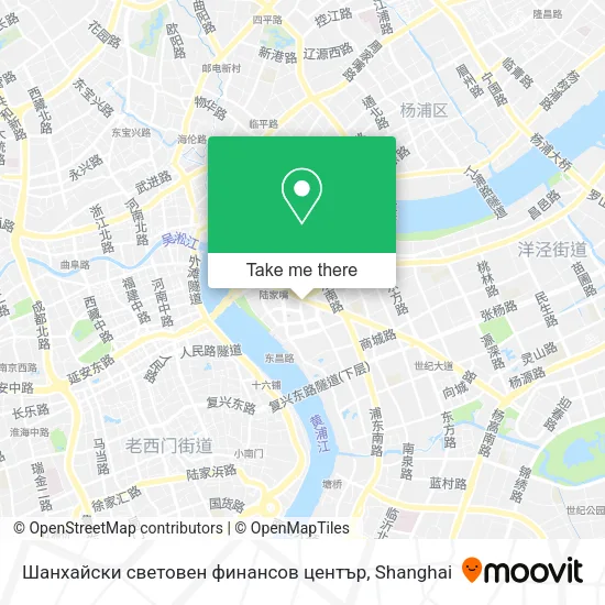 Шанхайски световен финансов център map
