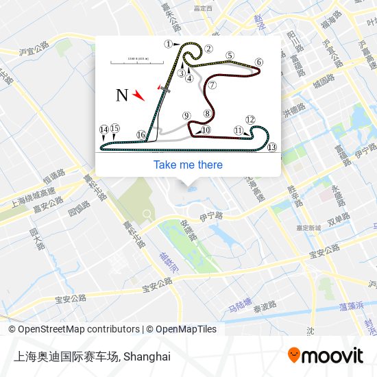 上海奥迪国际赛车场 map