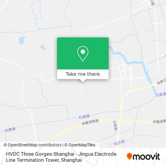 HVDC Three Gorges-Shanghai - Jingua Electrode Line Termination Tower map