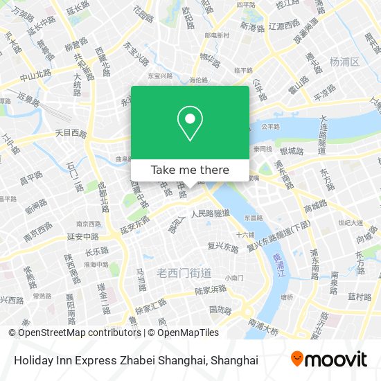 Holiday Inn Express Zhabei Shanghai map
