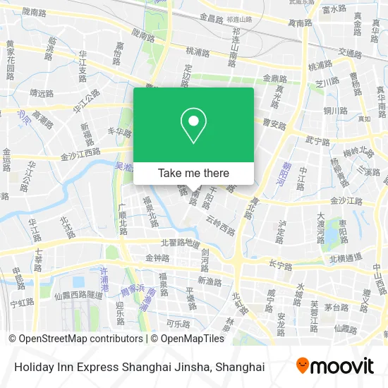Holiday Inn Express Shanghai Jinsha map
