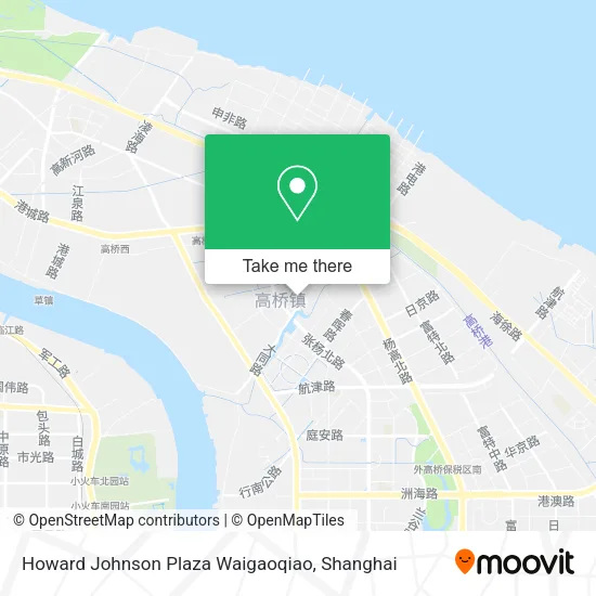 Howard Johnson Plaza Waigaoqiao map