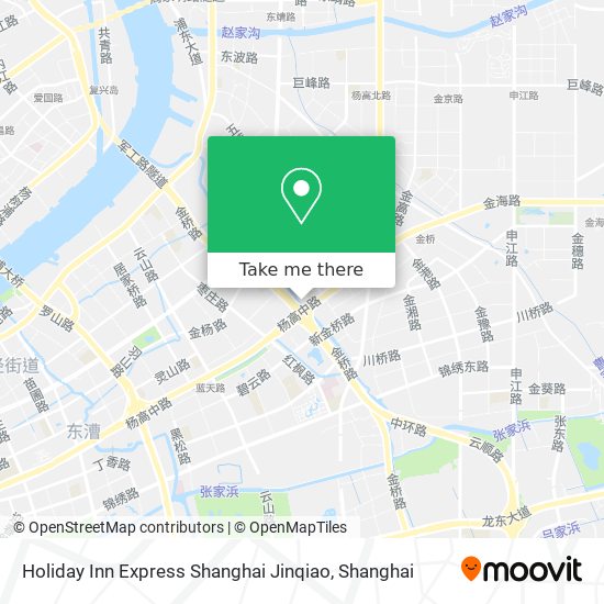 Holiday Inn Express Shanghai Jinqiao map