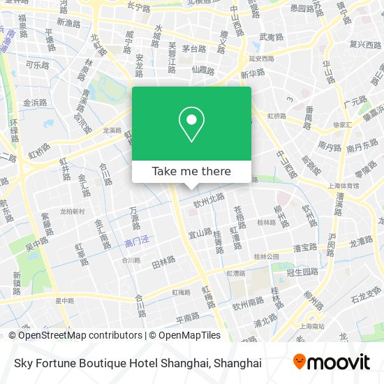 Sky Fortune Boutique Hotel Shanghai map