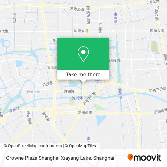 Crowne Plaza Shanghai Xiayang Lake map