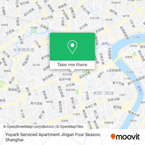 Yopark Serviced Apartment Jingan Four Season map