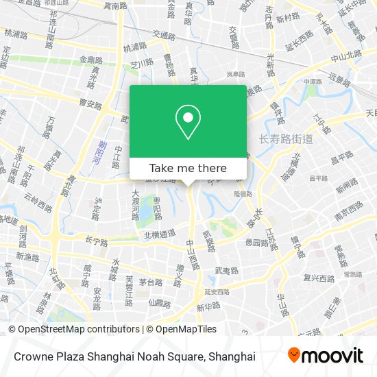 Crowne Plaza Shanghai Noah Square map