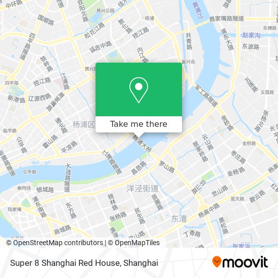 Super 8 Shanghai Red House map