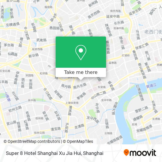 Super 8 Hotel Shanghai Xu Jia Hui map