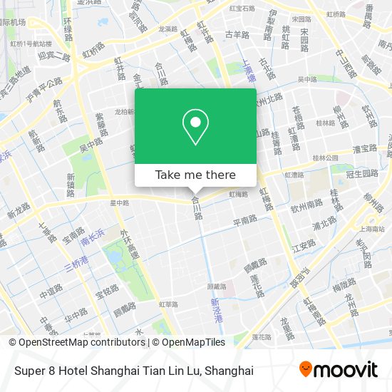 Super 8 Hotel Shanghai Tian Lin Lu map