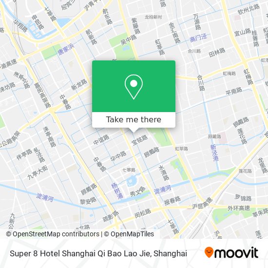 Super 8 Hotel Shanghai Qi Bao Lao Jie map