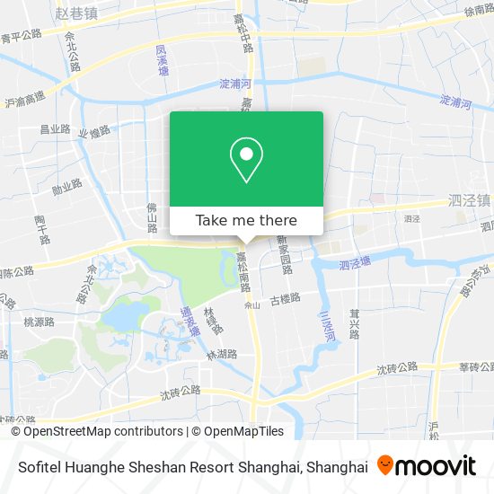 Sofitel Huanghe Sheshan Resort Shanghai map