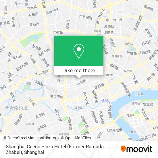 Shanghai Ccecc Plaza Hotel (Former Ramada Zhabei) map