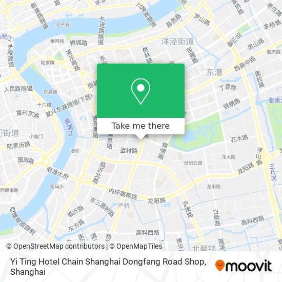 Yi Ting Hotel Chain Shanghai Dongfang Road Shop map