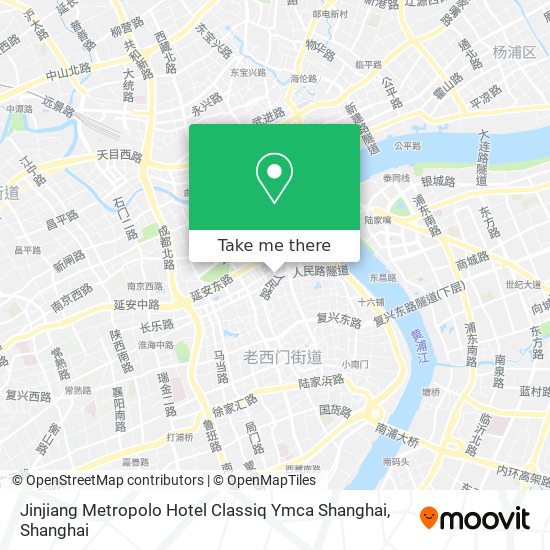 Jinjiang Metropolo Hotel Classiq Ymca Shanghai map