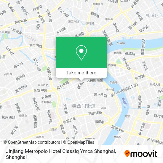 Jinjiang Metropolo Hotel Classiq Ymca Shanghai map