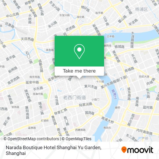 Narada Boutique Hotel Shanghai Yu Garden map