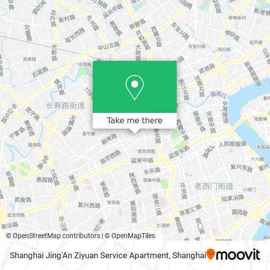 Shanghai Jing'An Ziyuan Service Apartment map