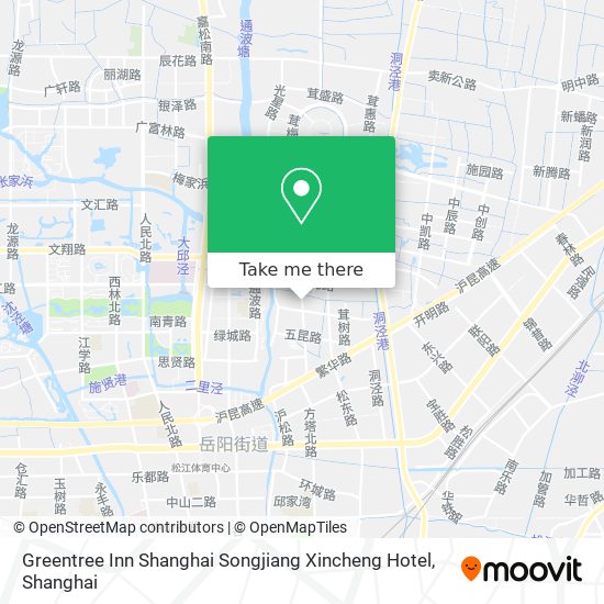 Greentree Inn Shanghai Songjiang Xincheng Hotel map