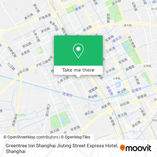 Greentree Inn Shanghai Jiuting Street Express Hotel map