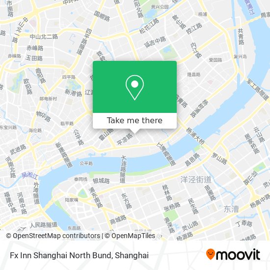 Fx Inn Shanghai North Bund map