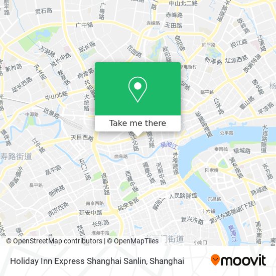 Holiday Inn Express Shanghai Sanlin map