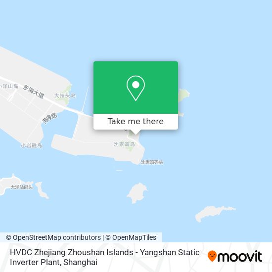 HVDC Zhejiang Zhoushan Islands - Yangshan Static Inverter Plant map