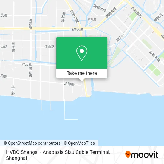 HVDC Shengsi - Anabasis Sizu Cable Terminal map