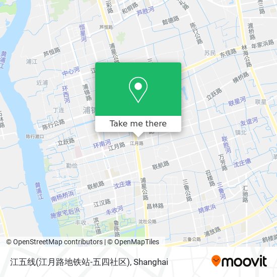江五线(江月路地铁站-五四社区) map
