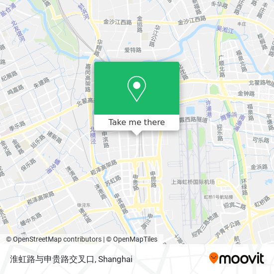 淮虹路与申贵路交叉口 map