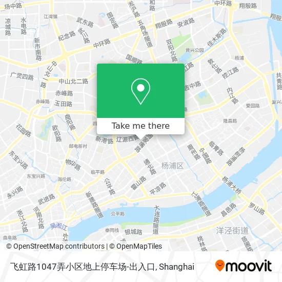 飞虹路1047弄小区地上停车场-出入口 map
