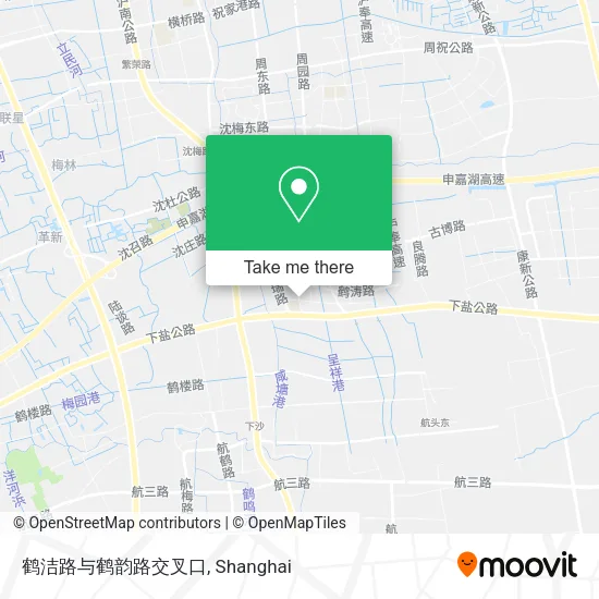 鹤洁路与鹤韵路交叉口 map