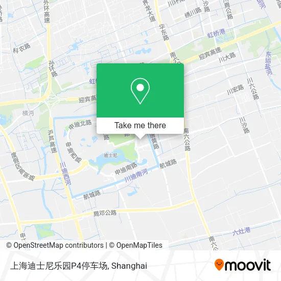 上海迪士尼乐园P4停车场 map