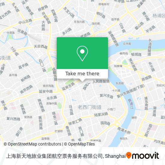上海新天地旅业集团航空票务服务有限公司 map